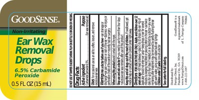 Principal Display Panel Bottle Label 0.5 Fl Oz (790866 Good Sense Ear Wax Drops Label)